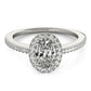 Single Row Oval Shape Engagement Ring