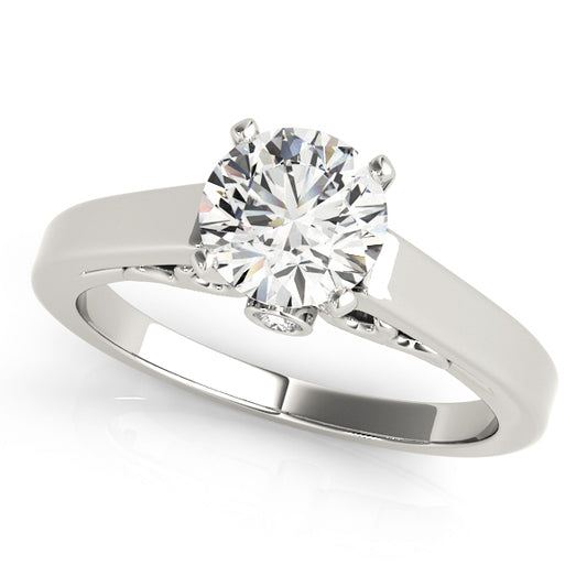 Solitaire Filigree Engagement Ring