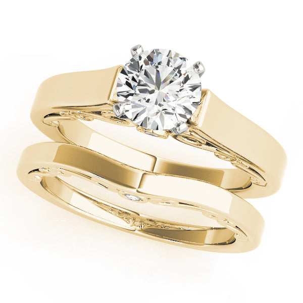 Solitaire Filigree Engagement Ring