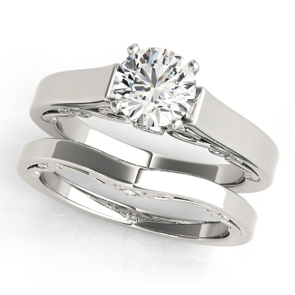 Solitaire Filigree Engagement Ring