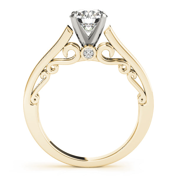 Solitaire Filigree Engagement Ring