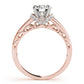 Vintage Filigree Halo Engagement Ring