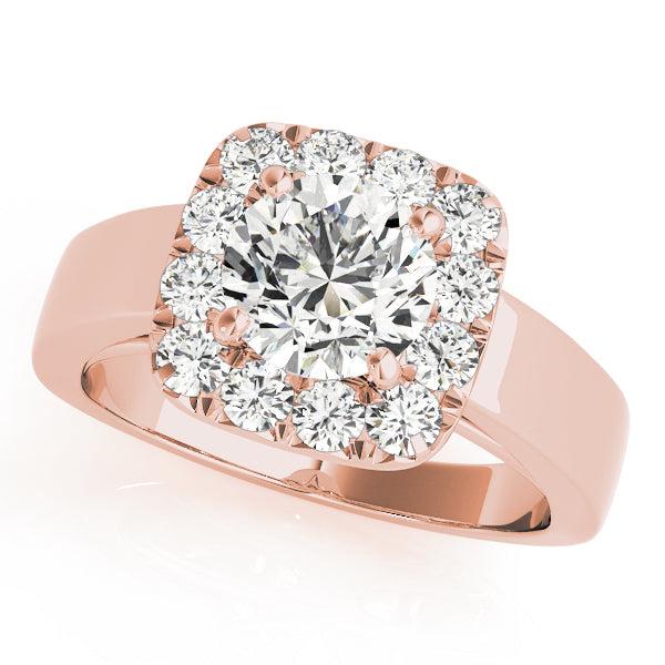 Round Halo Engagement Ring