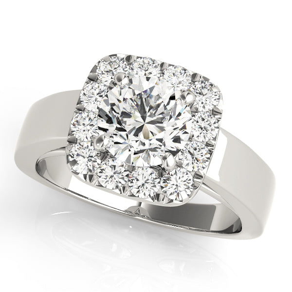 Round Halo Engagement Ring