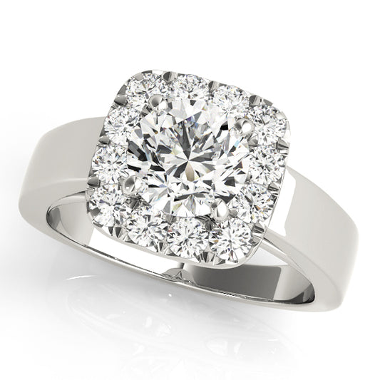 Round Halo Engagement Ring