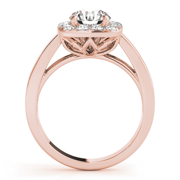 Round Halo Engagement Ring