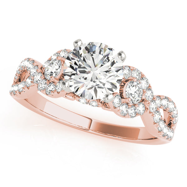 Twisting Diamond Engagement Ring