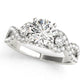 Twisting Diamond Engagement Ring