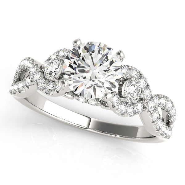 Twisting Diamond Engagement Ring