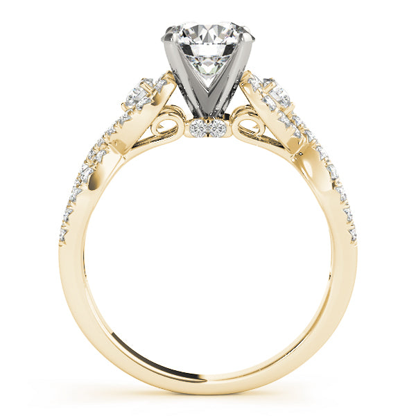 Twisting Diamond Engagement Ring