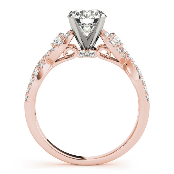 Twisting Diamond Engagement Ring