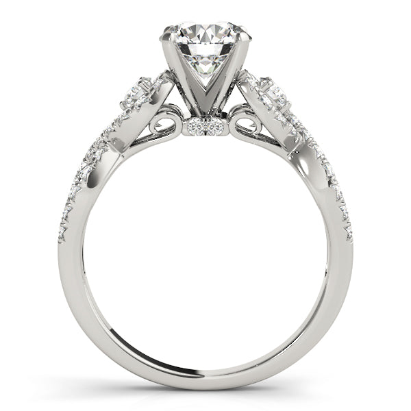 Twisting Diamond Engagement Ring