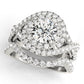Twisted Double Halo Engagement Rings
