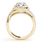 Twisted Double Halo Engagement Rings