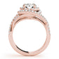Twisted Double Halo Engagement Rings