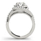 Twisted Double Halo Engagement Rings