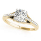 Classic Solitaire Accented Milgrain Engagement Ring