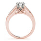 Classic Solitaire Accented Milgrain Engagement Ring