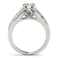 Classic Solitaire Accented Milgrain Engagement Ring