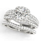 Multirow Halo Engagement Ring