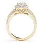 Multirow Halo Engagement Ring
