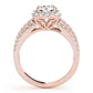 Multirow Halo Engagement Ring