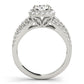 Multirow Halo Engagement Ring