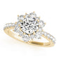 Floral Halo Engagement Ring
