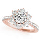 Floral Halo Engagement Ring