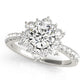 Floral Halo Engagement Ring