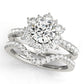 Floral Halo Engagement Ring