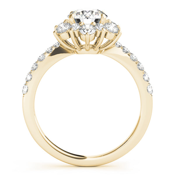 Floral Halo Engagement Ring
