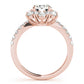 Floral Halo Engagement Ring