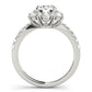 Floral Halo Engagement Ring