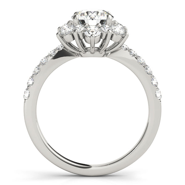Floral Halo Engagement Ring