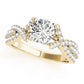 Multirow Twisted Shank Hidden Halo Engagement Rings
