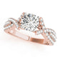 Multirow Twisted Shank Hidden Halo Engagement Rings