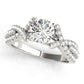 Multirow Twisted Shank Hidden Halo Engagement Rings