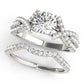 Multirow Twisted Shank Hidden Halo Engagement Rings