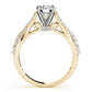 Multirow Twisted Shank Hidden Halo Engagement Rings