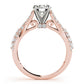 Multirow Twisted Shank Hidden Halo Engagement Rings