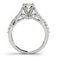 Multirow Twisted Shank Hidden Halo Engagement Rings