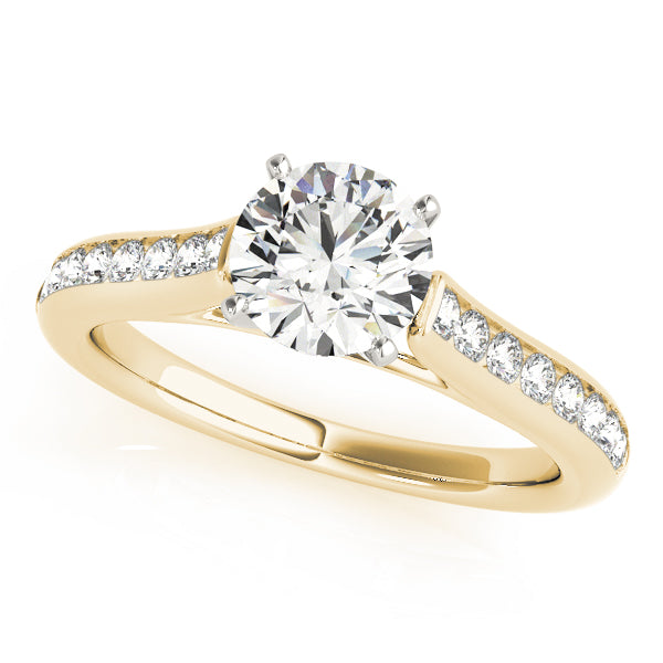 Channel Set Cathedral Engagement Ring