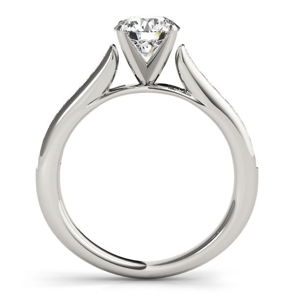 Channel Set Cathedral Engagement Ring