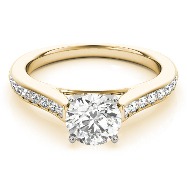 Channel Set Cathedral Engagement Ring