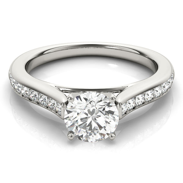 Channel Set Cathedral Engagement Ring