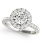 Halo Split Prong Round Engagement Ring