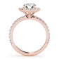 Halo Split Prong Round Engagement Ring