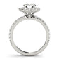 Halo Split Prong Round Engagement Ring