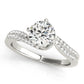 Bypass Double Row Engagement Ring